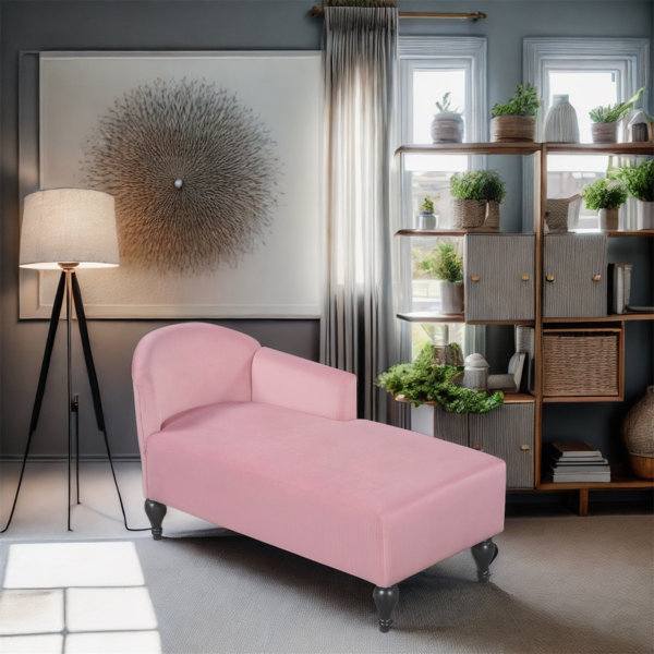 Darby Home Co Blitar Velvet Chaise Lounge Wayfair